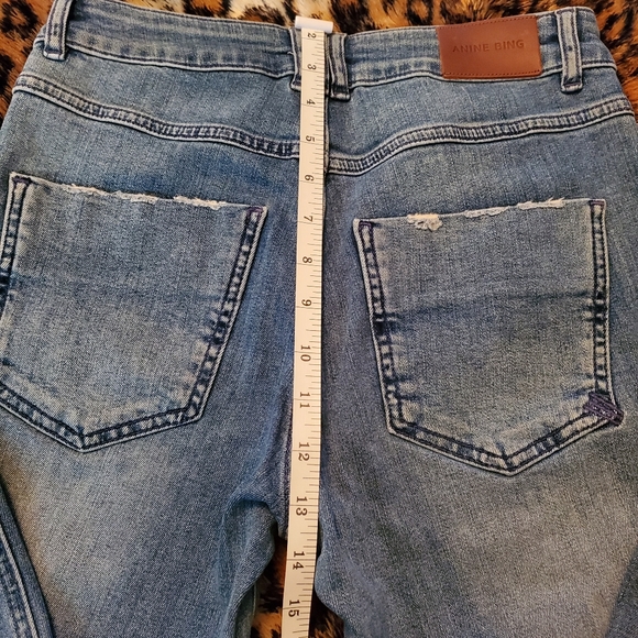 Anine Bing Straight Leg Frayed Jeans - Picture 6 of 6